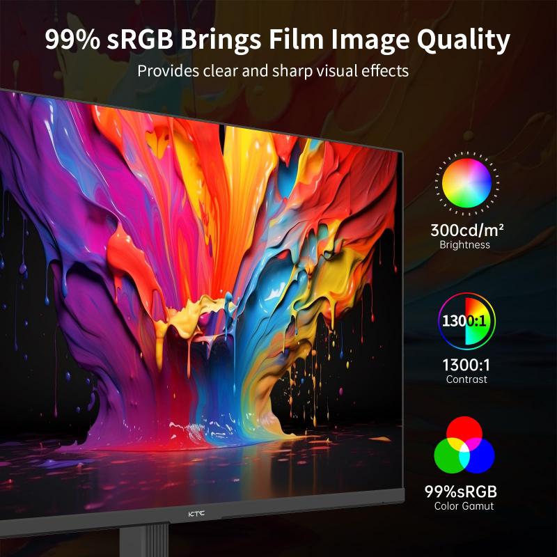 Monitor KTC H24T27 QHD de 24 polegadas 2560x1440 100 Hz IPS